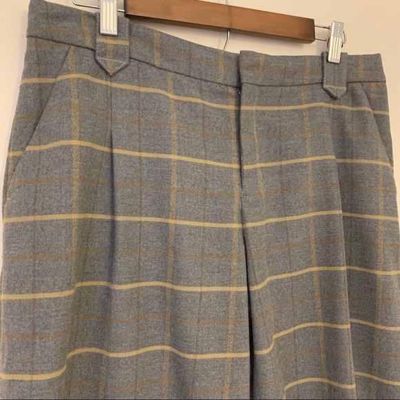 Anthropologie Cartonnier long gray plaid shorts - Picture 5 of 15